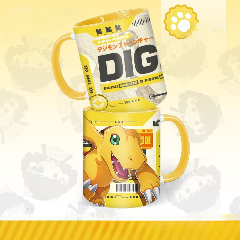 Anime Merchandise Mugs - Digimon anime character merchandise cartoon Gabumon