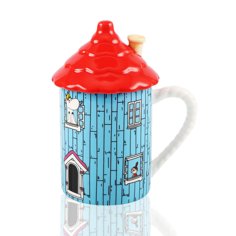 Anime Merchandise Mugs - 401-500ml Moomin House Ceramic Mug Anime