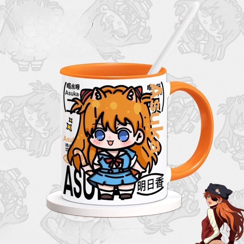 Anime Merchandise Mugs - EVA Asuka Langley Soryu Anime Merchandise