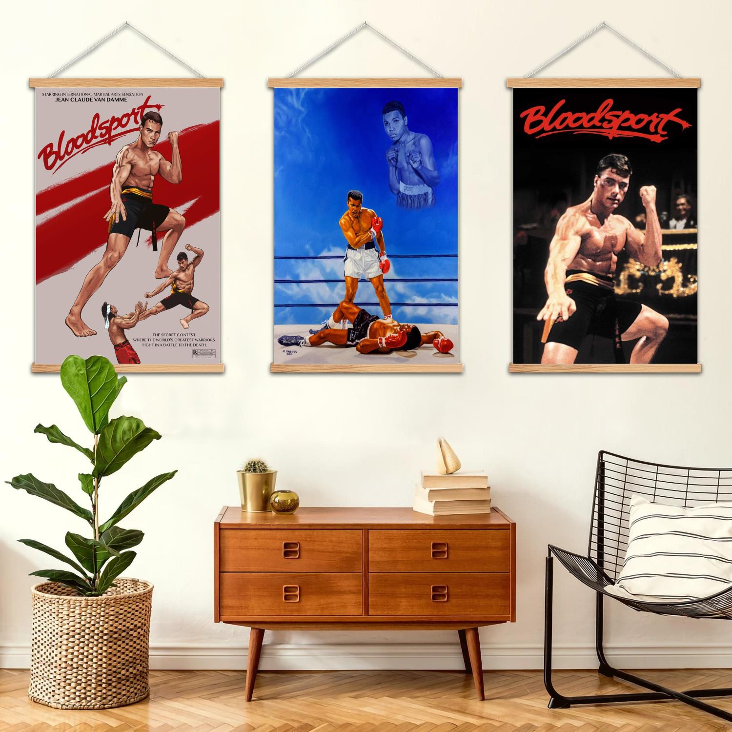 Art Print Framed - bloodsport Framed Wall Painting Canvas Art