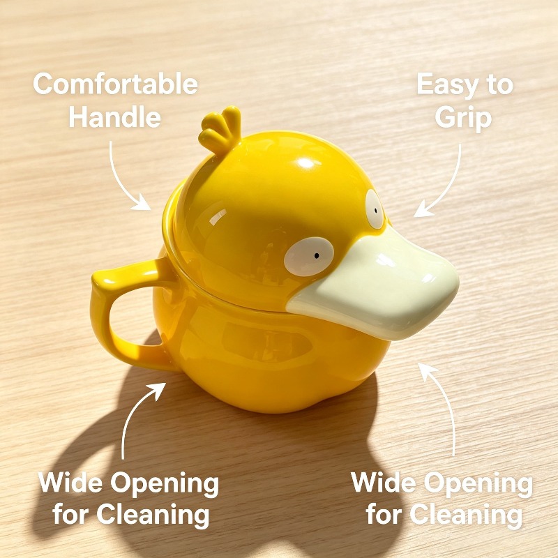 Creative Psyduck House Ceramic - Anime Merchandise Mugs 评论和价格
