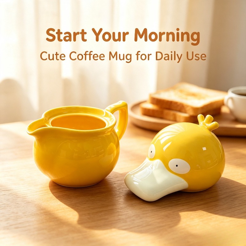 Creative Psyduck House Ceramic - Anime Merchandise Mugs 评论和价格