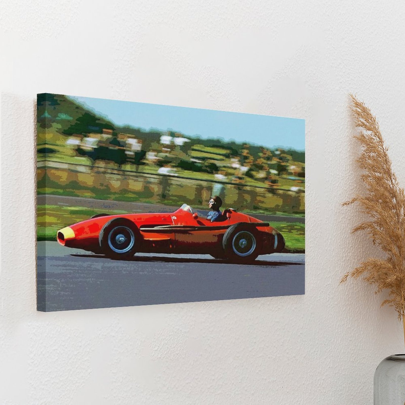 Juan Manuel Fangio Racing His  - Art Print Framed 评论和价格