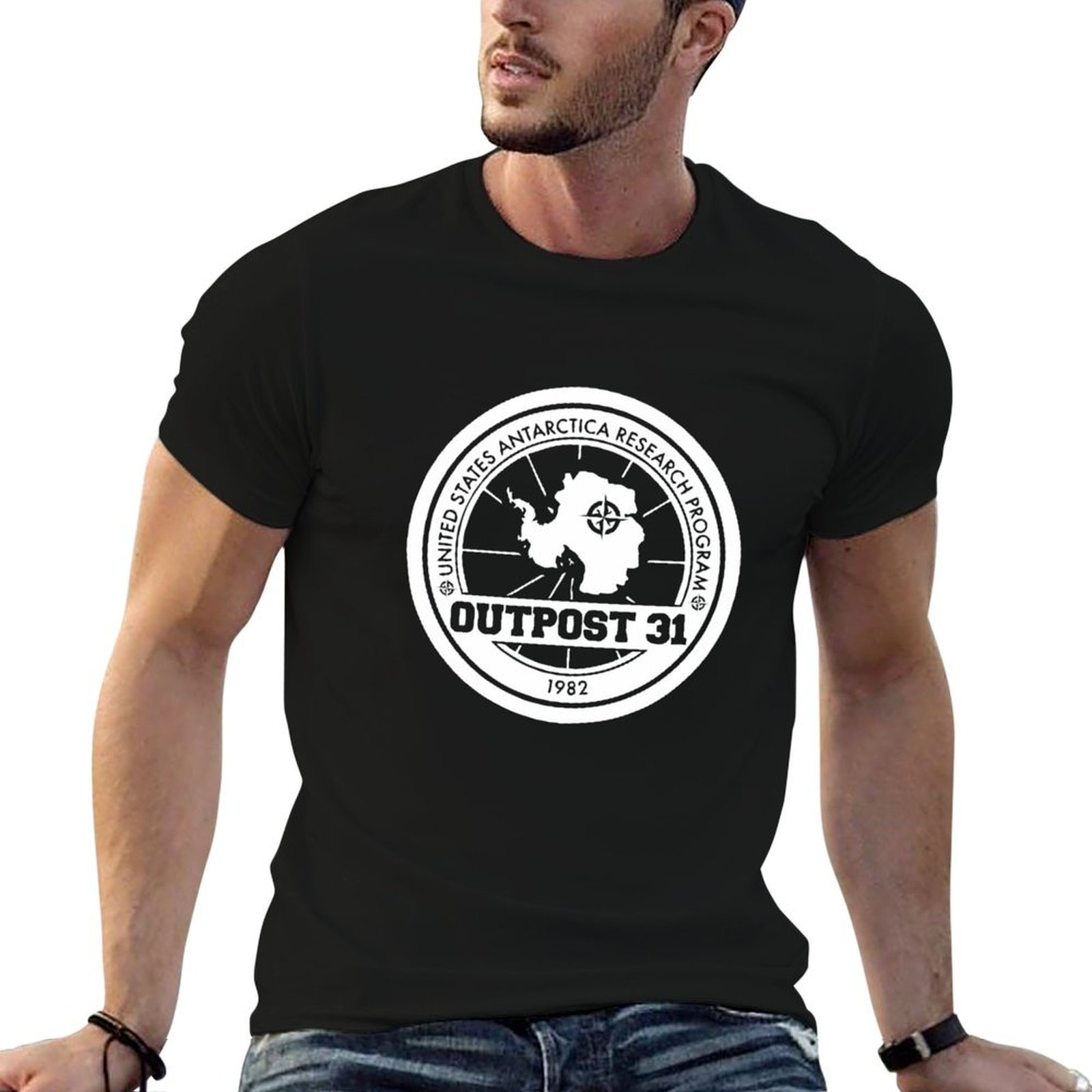 Outpost 31 Logo MERCHANDISE T- - Anime Merchandise Shirt 评论和价格