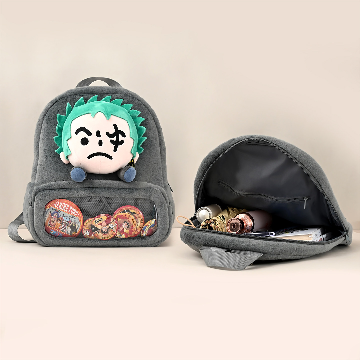 One Piece Backpack Cartoon Mon - Luffy Anime Merchandise 评论和价格