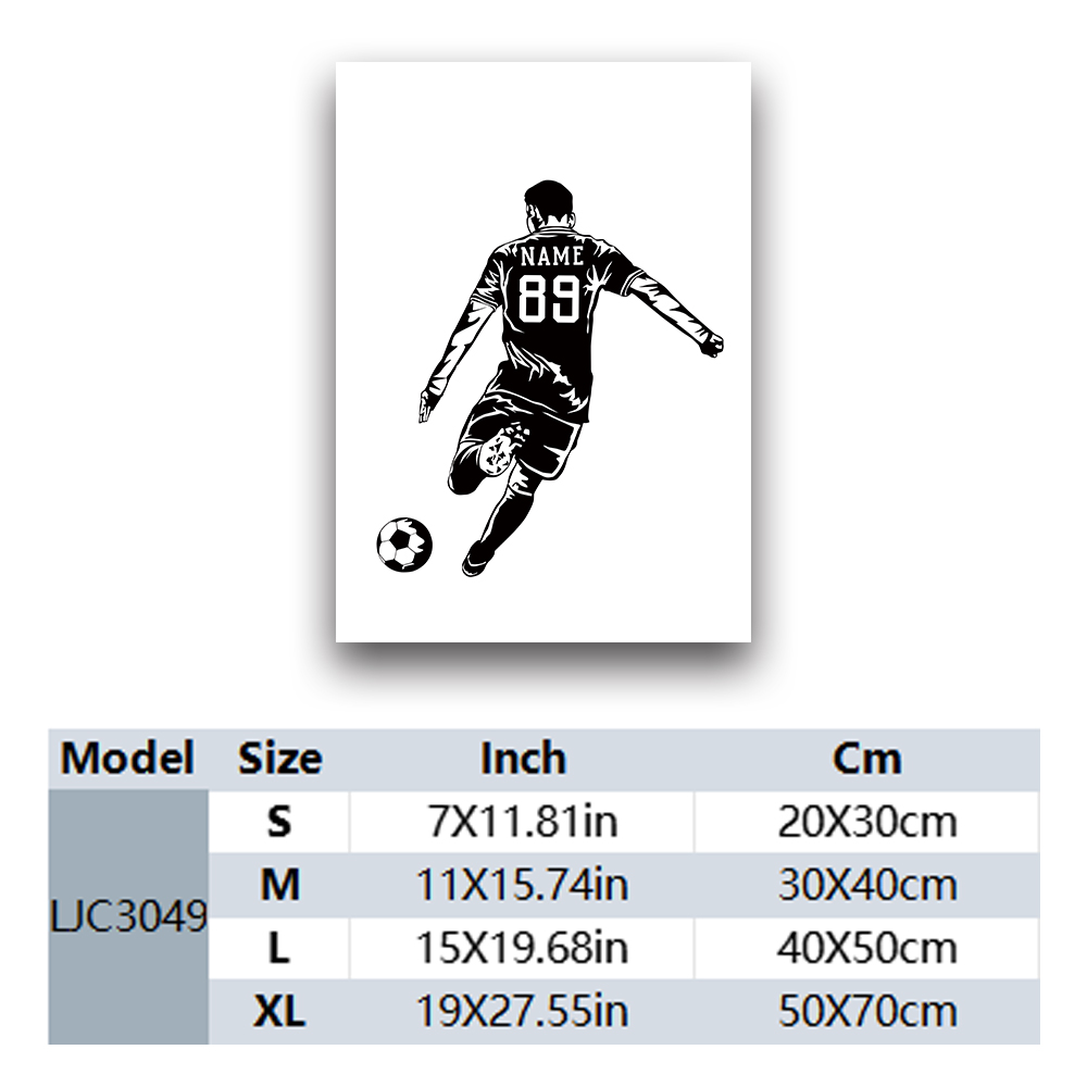 1PC Football Player Customizab - Art Print Framed 评论和价格