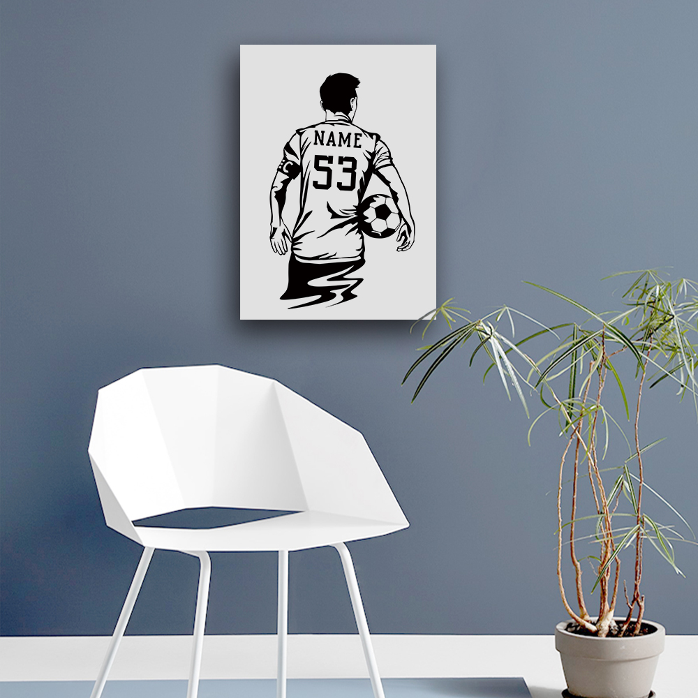 1PC Football Player Customizab - Art Print Framed 评论和价格